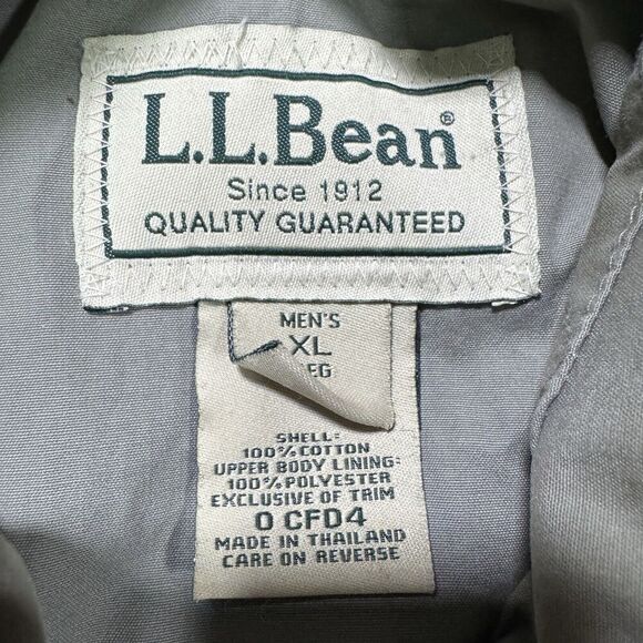 Vintage‎ LL Bean Jacket Heavy Canvas Cotton Green Work Outdoors Men’s XL - Picture 2 of 6